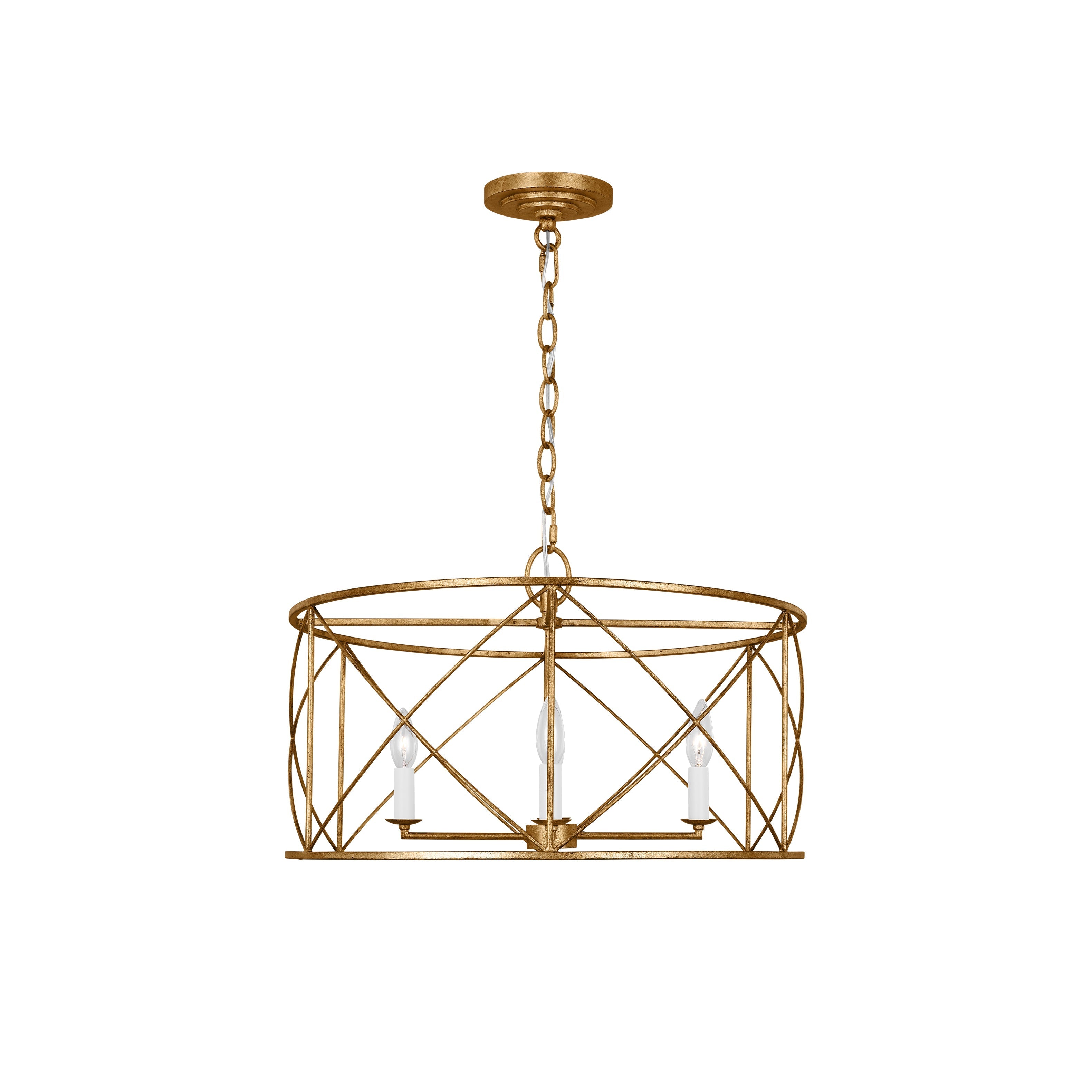 Waegnuvyu Modern Minimalist Vintage Industrial Metal Lantern Chandelier - Neutralighting