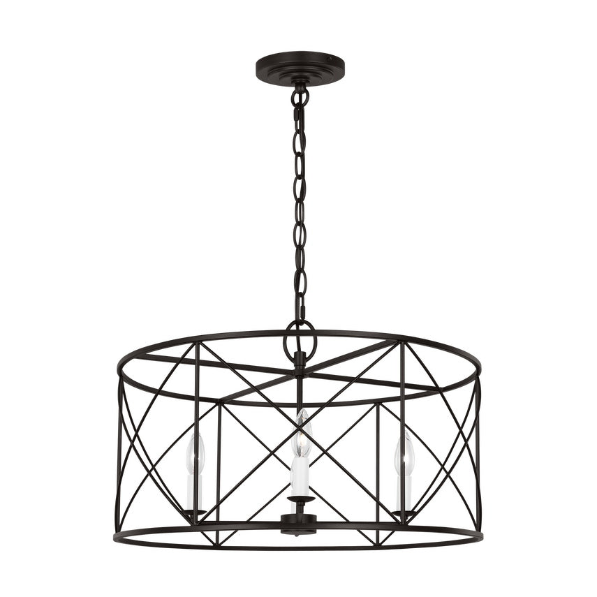 Waegnuvyu Modern Minimalist Vintage Industrial Metal Lantern Chandelier - Neutralighting