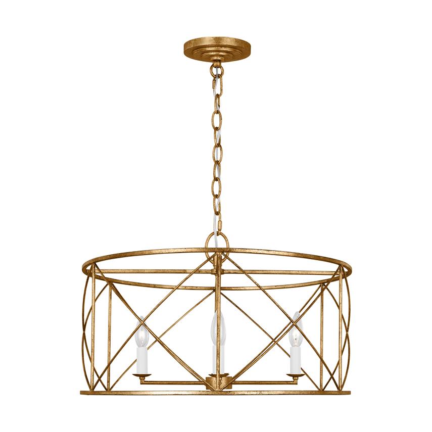 Waegnuvyu Modern Minimalist Vintage Industrial Metal Lantern Chandelier - Neutralighting