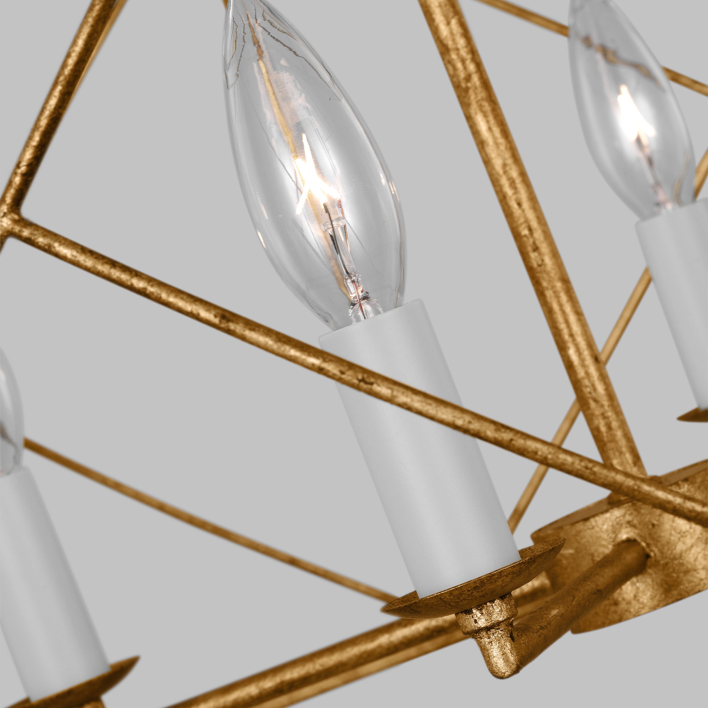 Waegnuvyu Modern Minimalist Vintage Industrial Metal Lantern Chandelier - Neutralighting