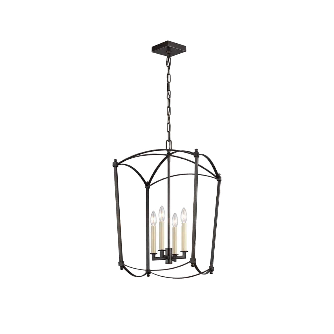 Xenuvyu Modern Minimalist Industrial Black Metal Lantern Pendant Lamp - Neutralighting