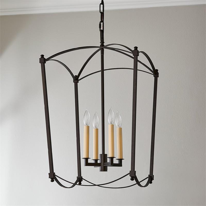 Xenuvyu Modern Minimalist Industrial Black Metal Lantern Pendant Lamp - Neutralighting