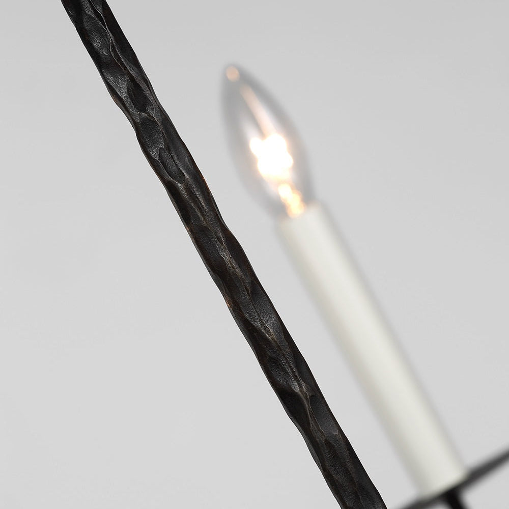 Caeluvyh Vintage Industrial Black Metal Chandelier - Neutralighting