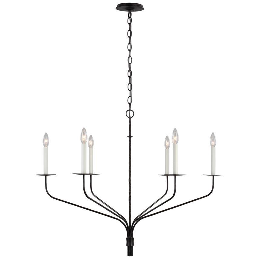 Caeluvyh Vintage Industrial Black Metal Chandelier - Neutralighting