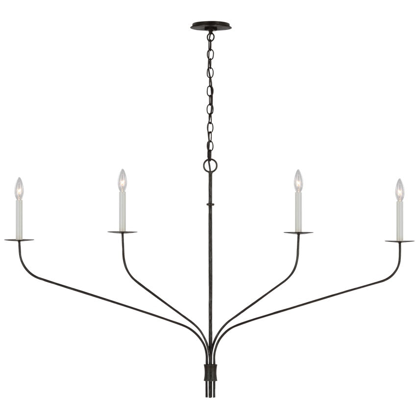 Caeluvyh Vintage Industrial Black Metal Chandelier - Neutralighting