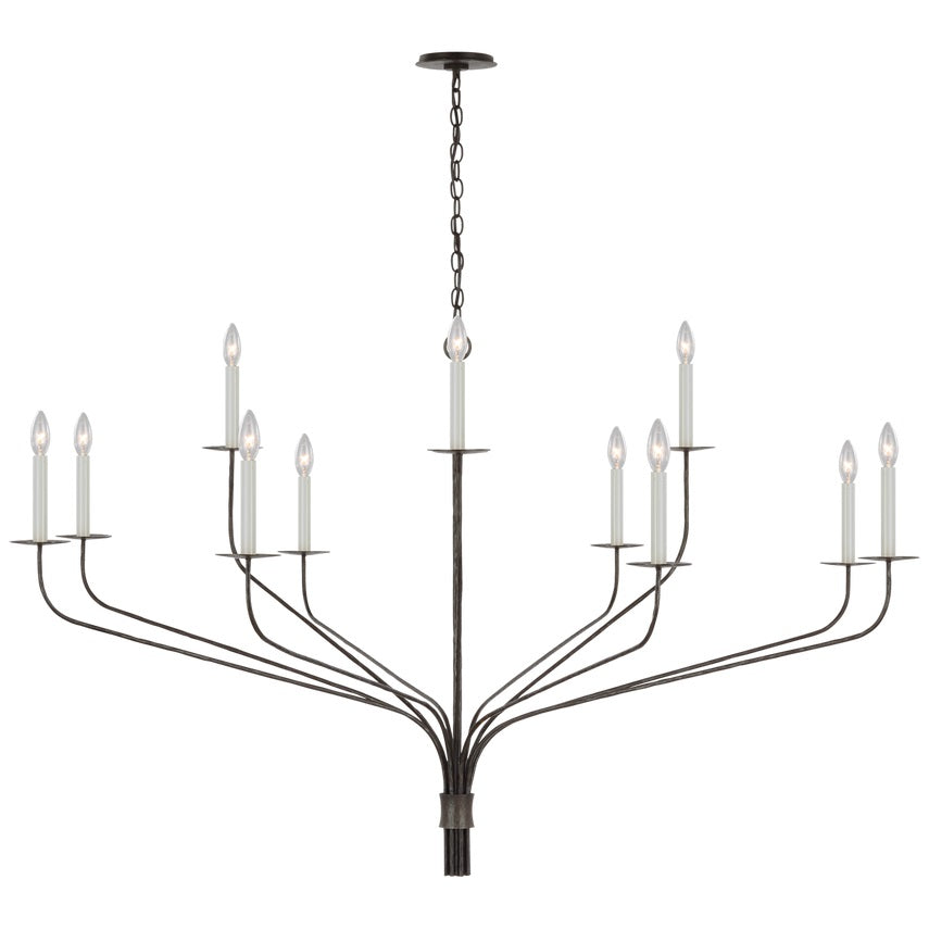 Caeluvyh Vintage Industrial Black Metal Chandelier - Neutralighting