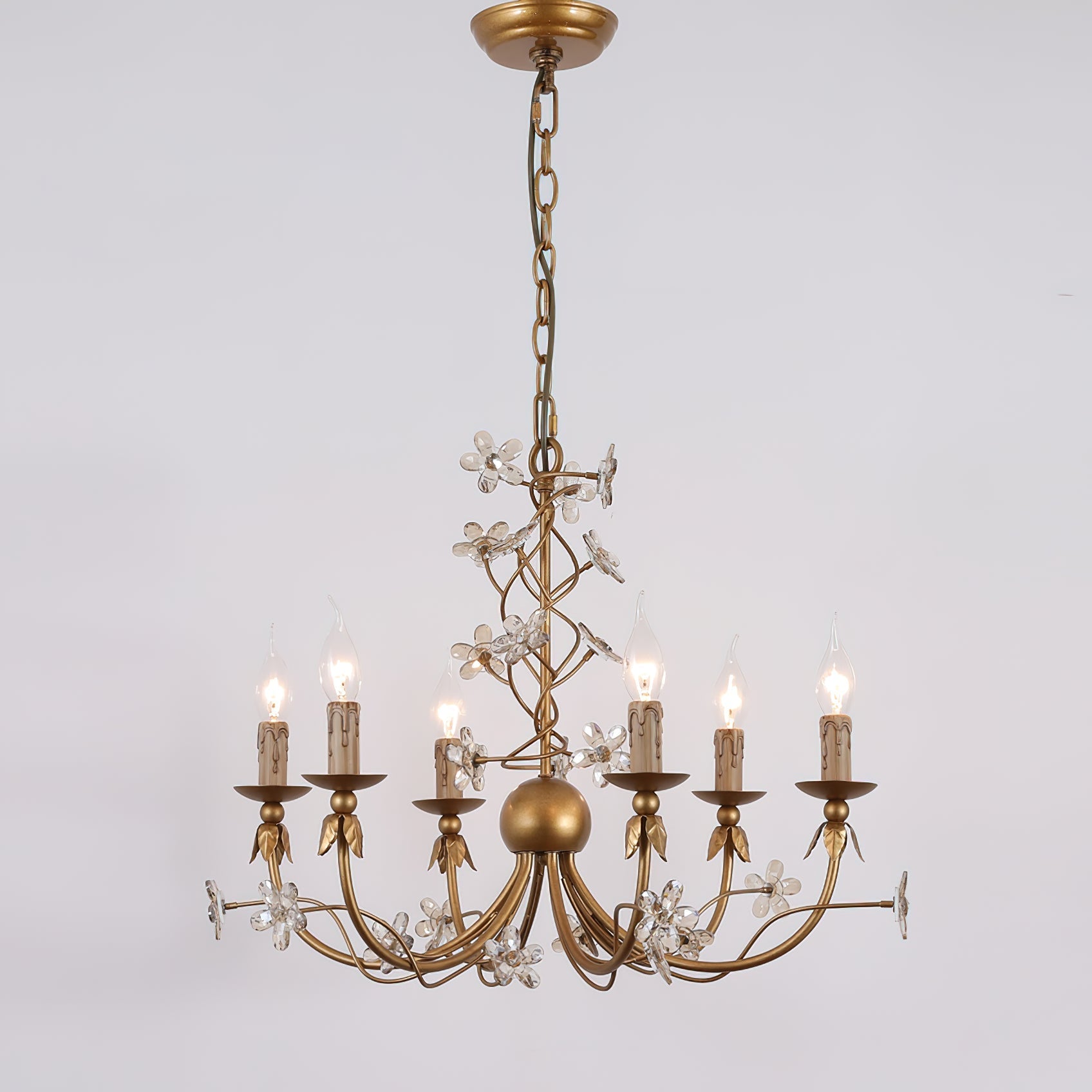 Ornuvyu Postmodern Luxury Clear Metal Crystal Chandelier - Neutralighting
