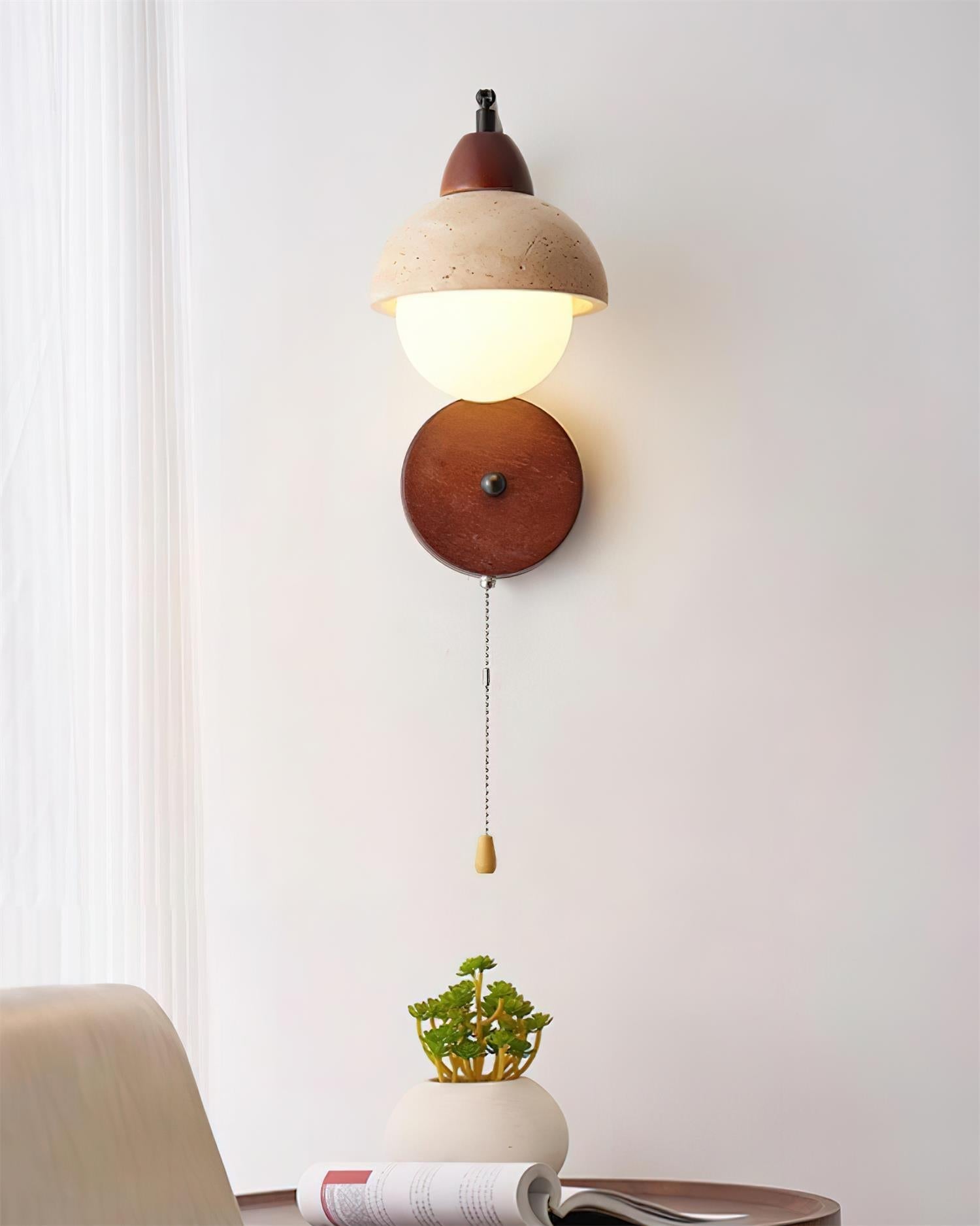 Ritta Dome Travertine Wall Lamp - Neutralighting