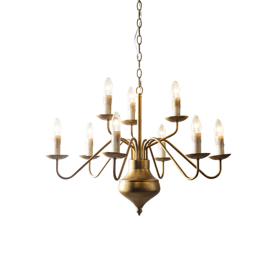 Blikuvyu Vintage Industrial Brass Metal Chandelier - Neutralighting