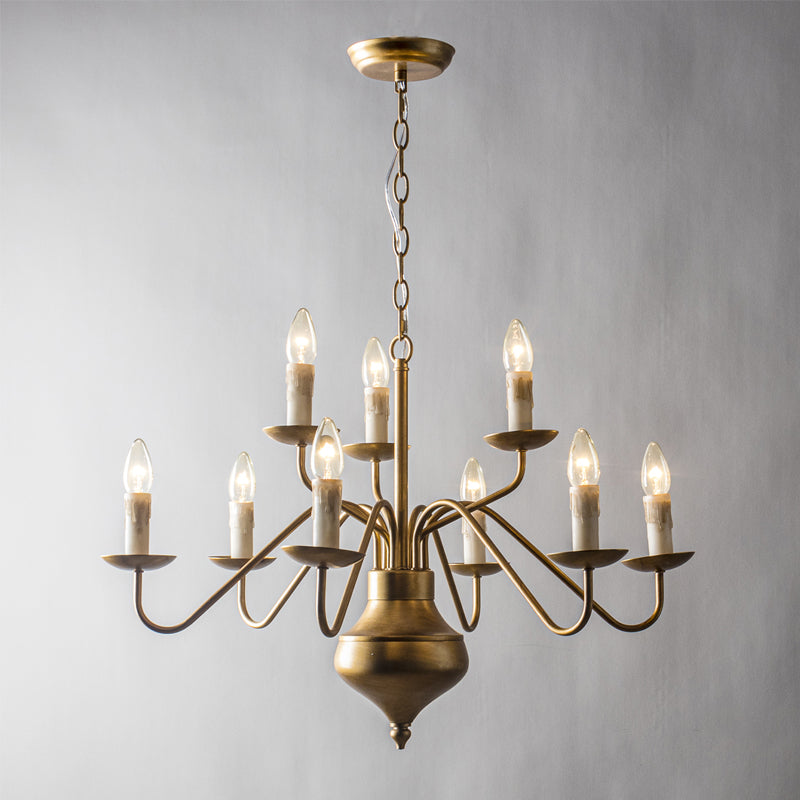 Blikuvyu Vintage Industrial Brass Metal Chandelier - Neutralighting