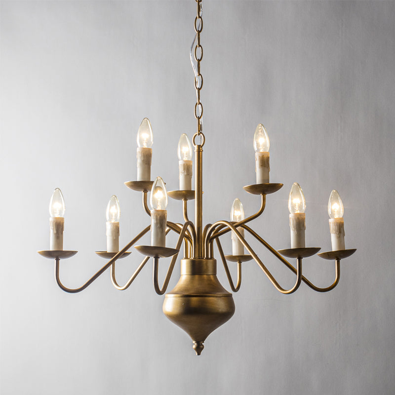 Blikuvyu Vintage Industrial Brass Metal Chandelier - Neutralighting