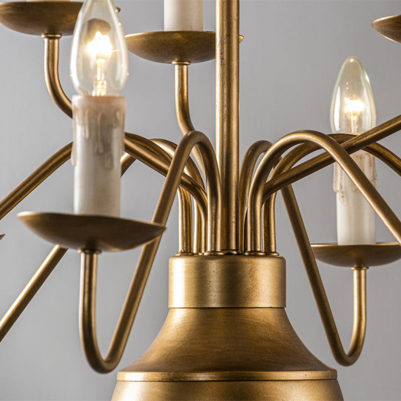 Blikuvyu Vintage Industrial Brass Metal Chandelier - Neutralighting