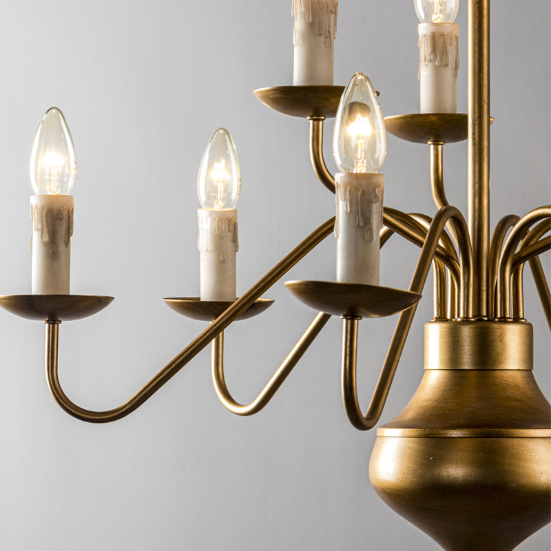 Blikuvyu Vintage Industrial Brass Metal Chandelier - Neutralighting
