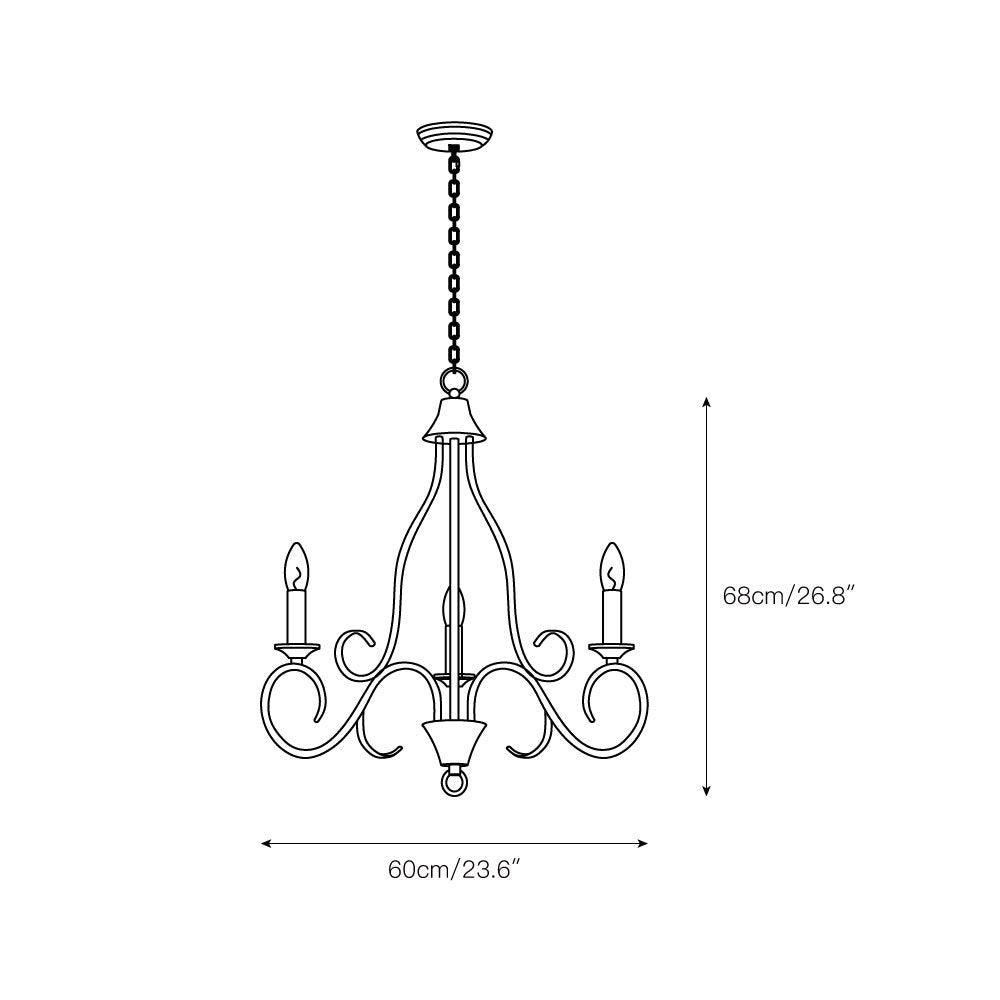 Dvaluvyu Vintage Industrial Metal Chandelier - Neutralighting