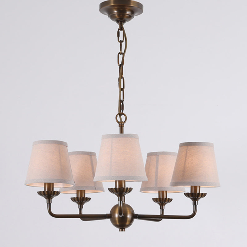 Gloruvyh Vintage Industrial Fabric Metal Chandelier - Neutralighting