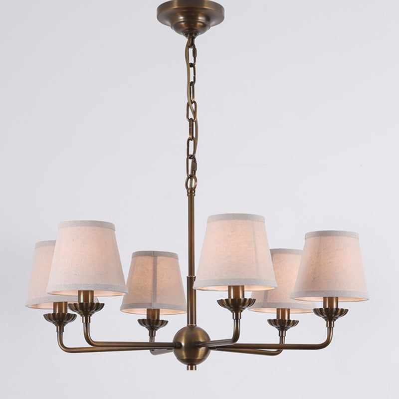 Gloruvyh Vintage Industrial Fabric Metal Chandelier - Neutralighting