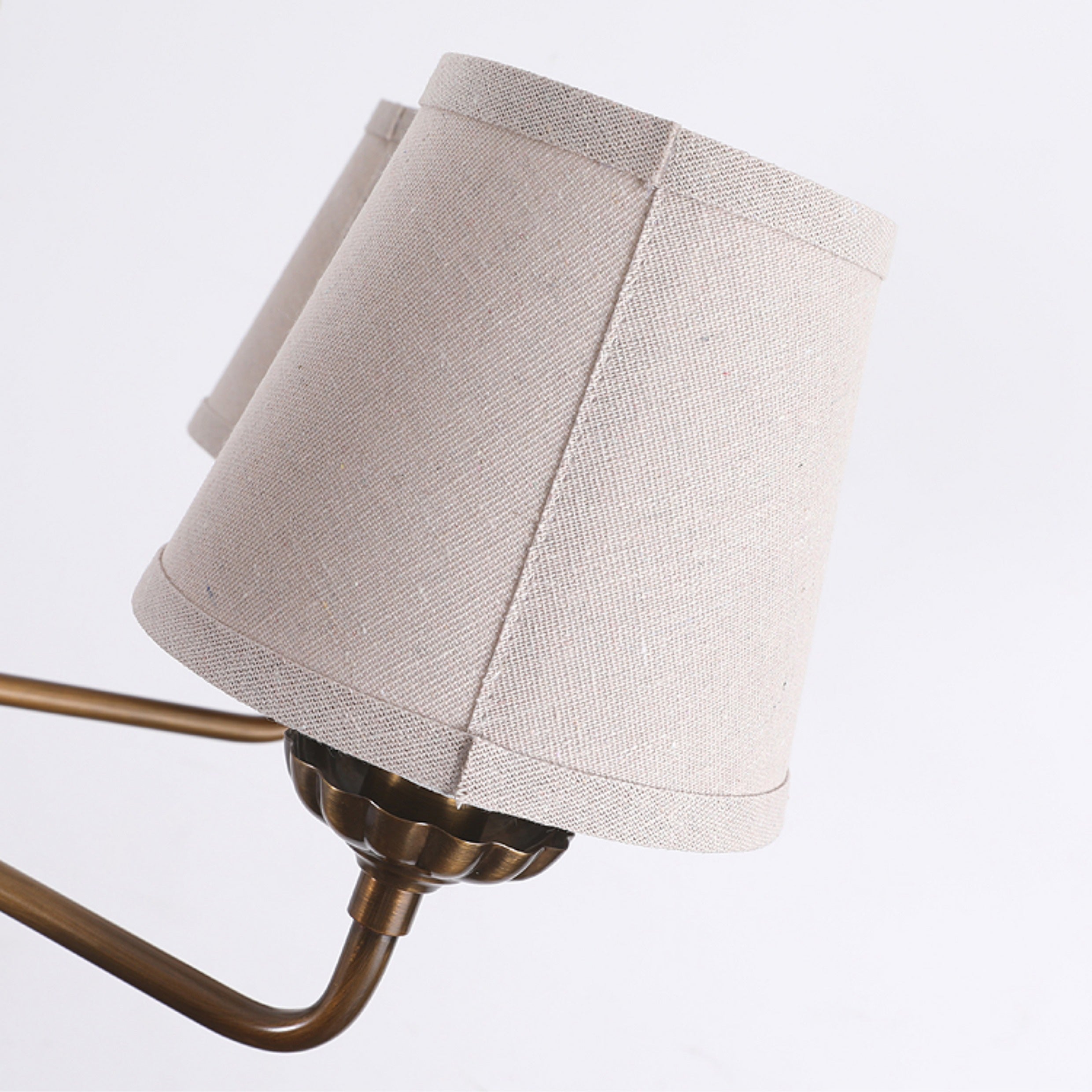 Gloruvyh Vintage Industrial Fabric Metal Chandelier - Neutralighting