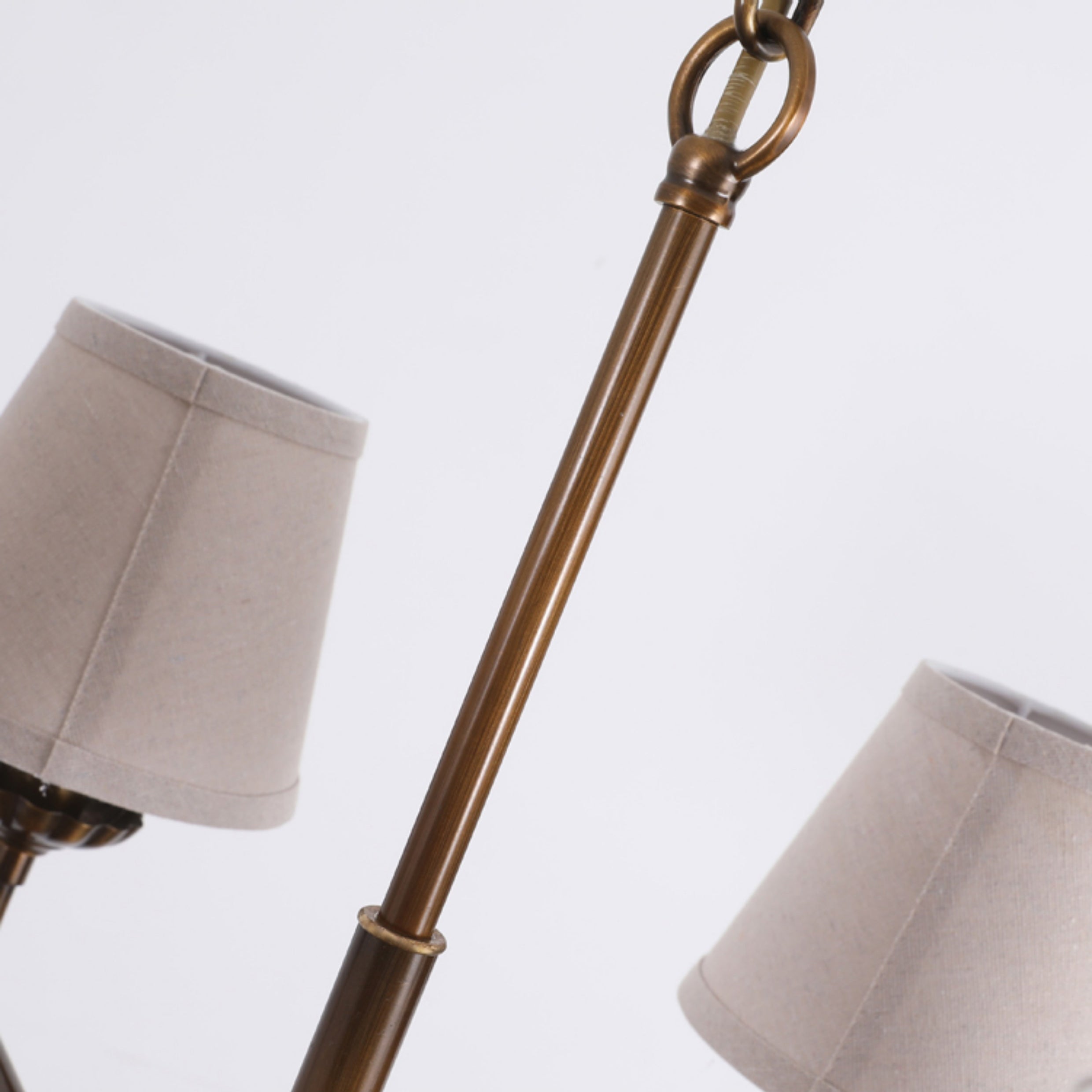 Gloruvyh Vintage Industrial Fabric Metal Chandelier - Neutralighting