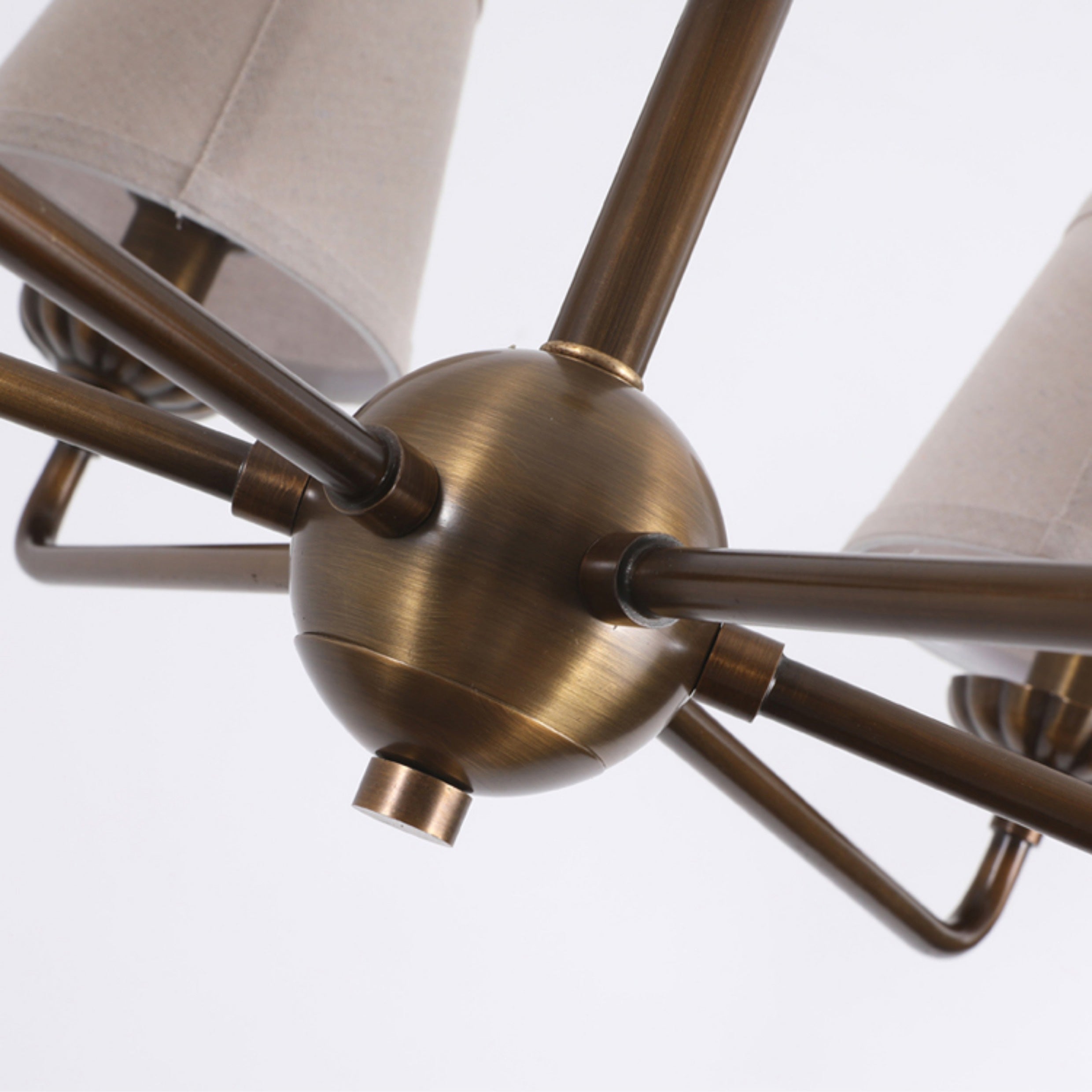 Gloruvyh Vintage Industrial Fabric Metal Chandelier - Neutralighting