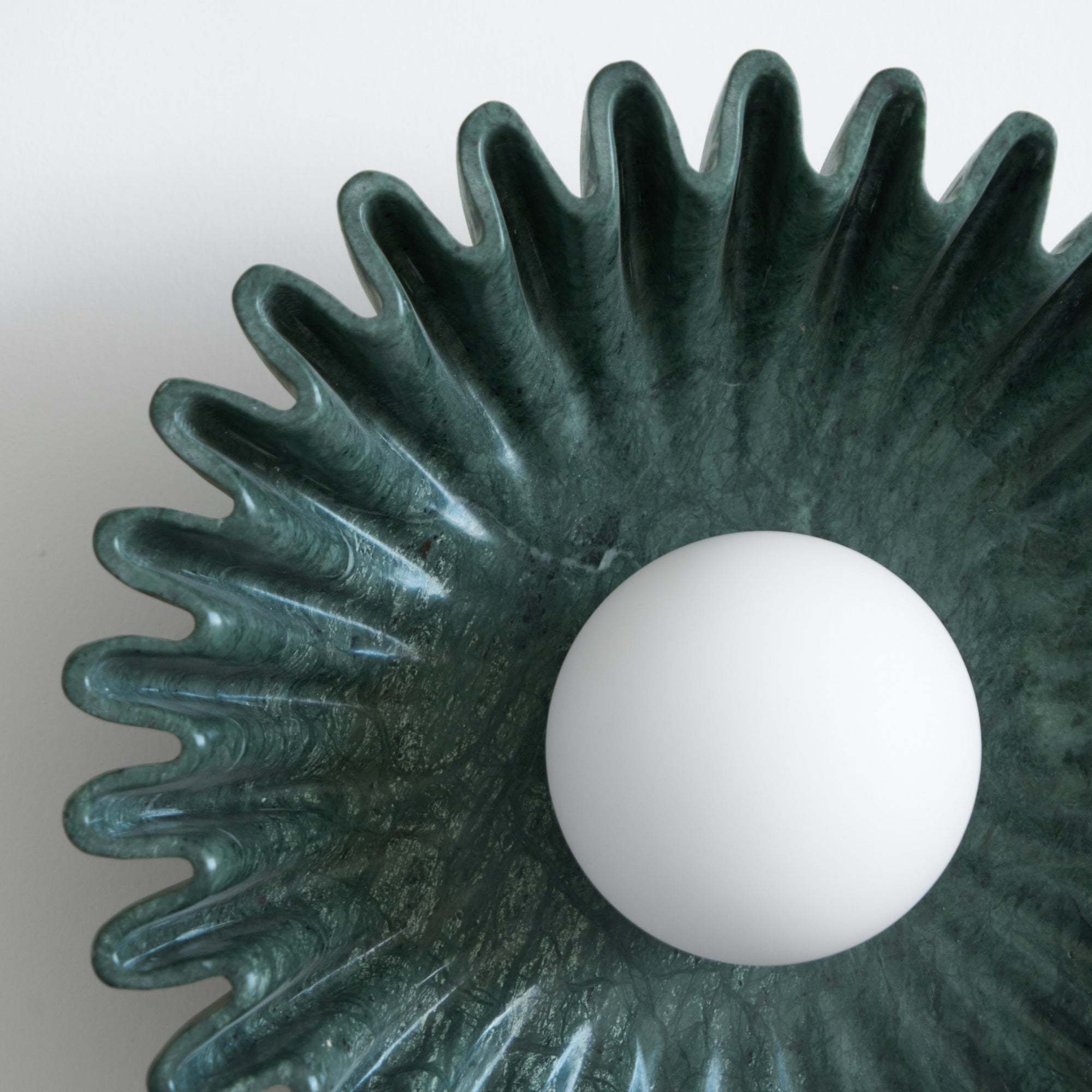 Wall Lamp Ceramics and Glass Dark Green White Black Beige Sculptural - Neutralighting