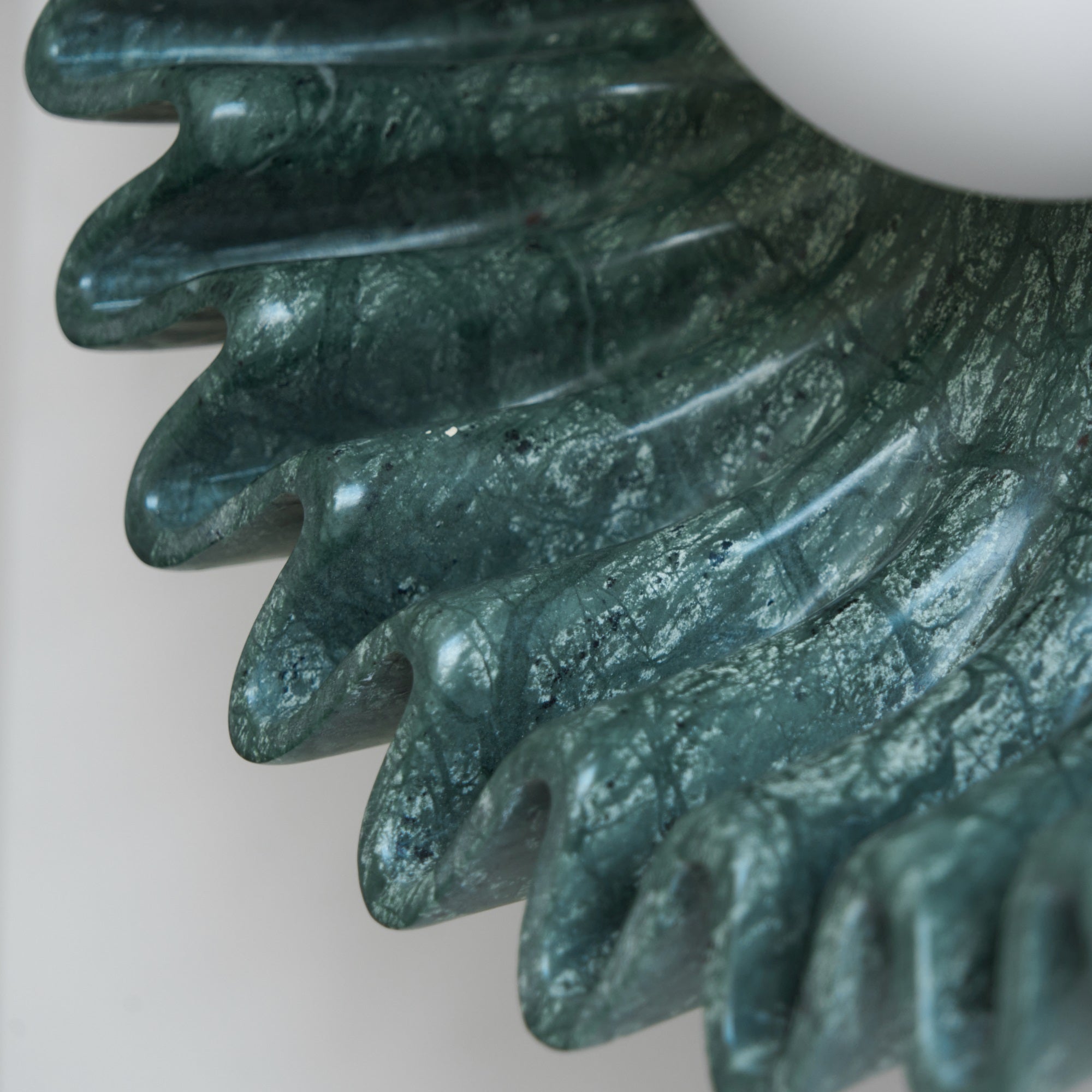 Wall Lamp Ceramics and Glass Dark Green White Black Beige Sculptural - Neutralighting