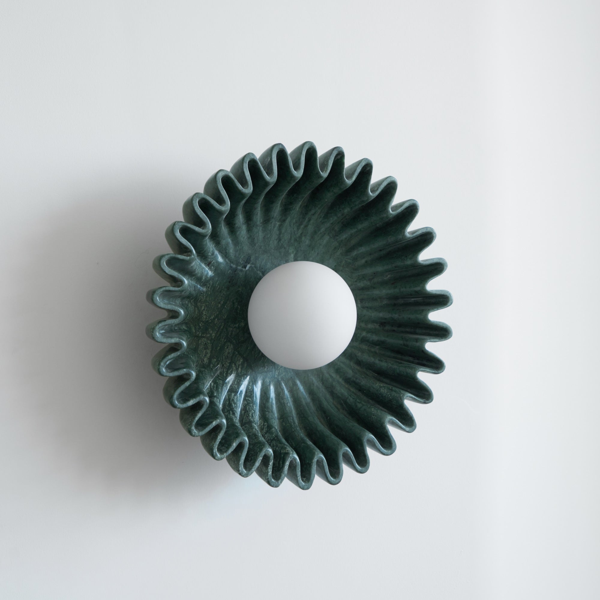 Wall Lamp Ceramics and Glass Dark Green White Black Beige Sculptural - Neutralighting
