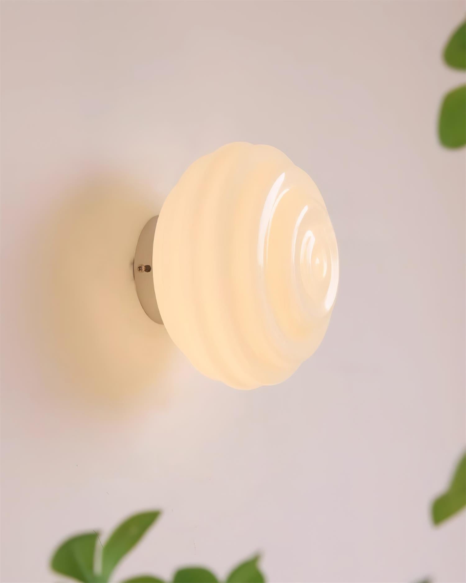 Duvia Rippled Glass Wall Lamp - Neutralighting