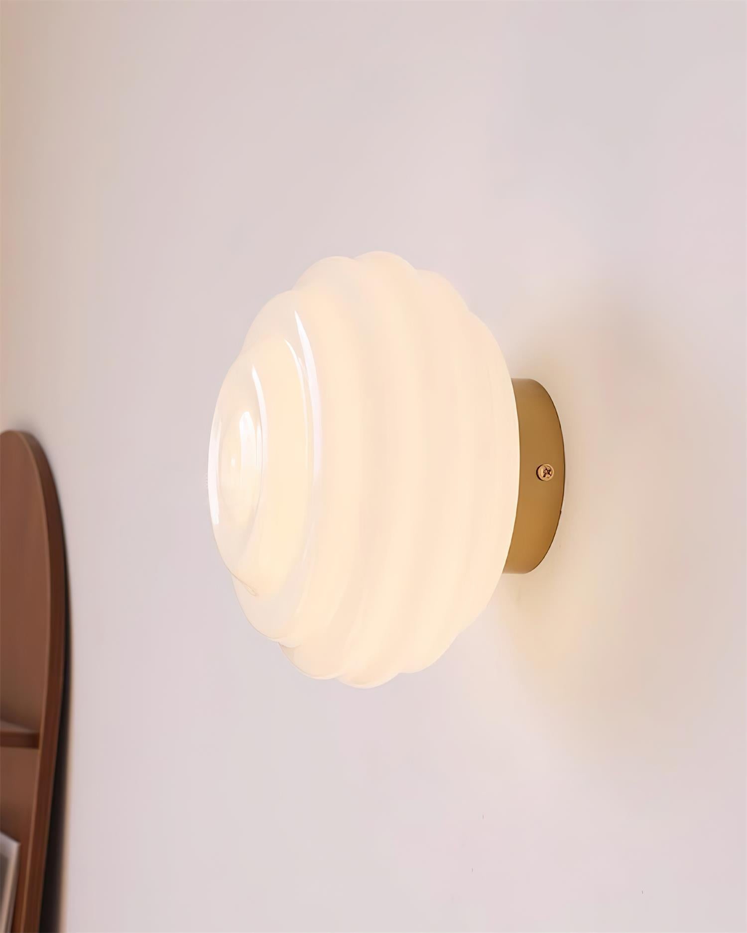 Duvia Rippled Glass Wall Lamp - Neutralighting