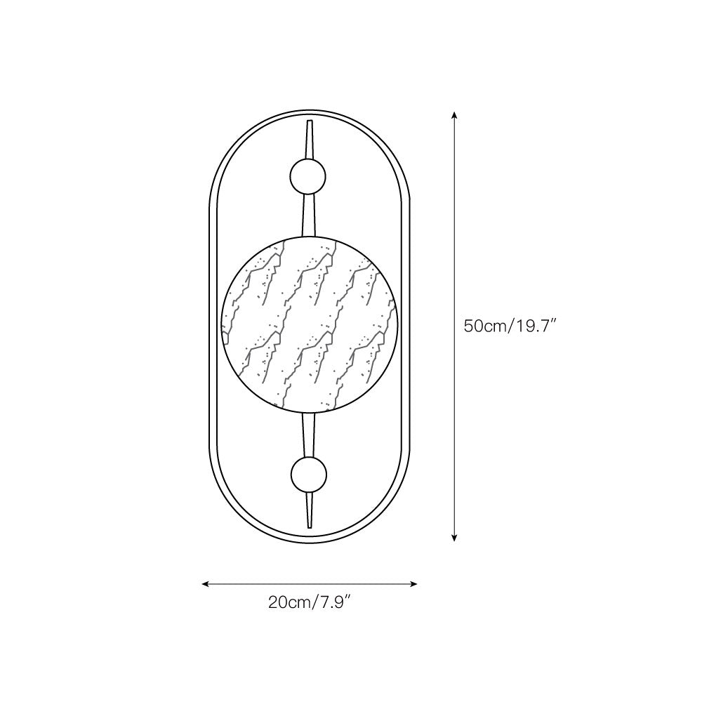 Gloruvyu Individual Creativity Metal Alabaster Wall Lamp - Neutralighting