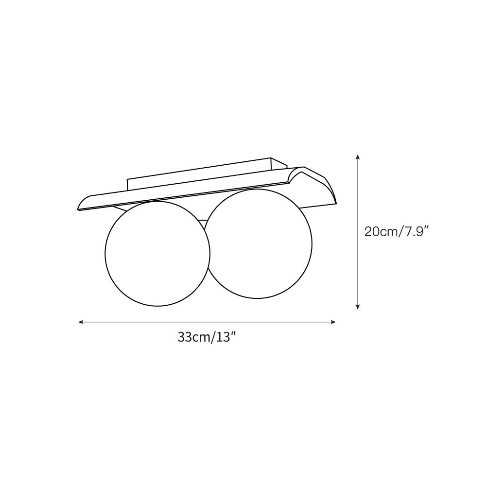 Bianca Globe Modern Minimalist Travertine Glass Ceiling Lamp - Neutralighting