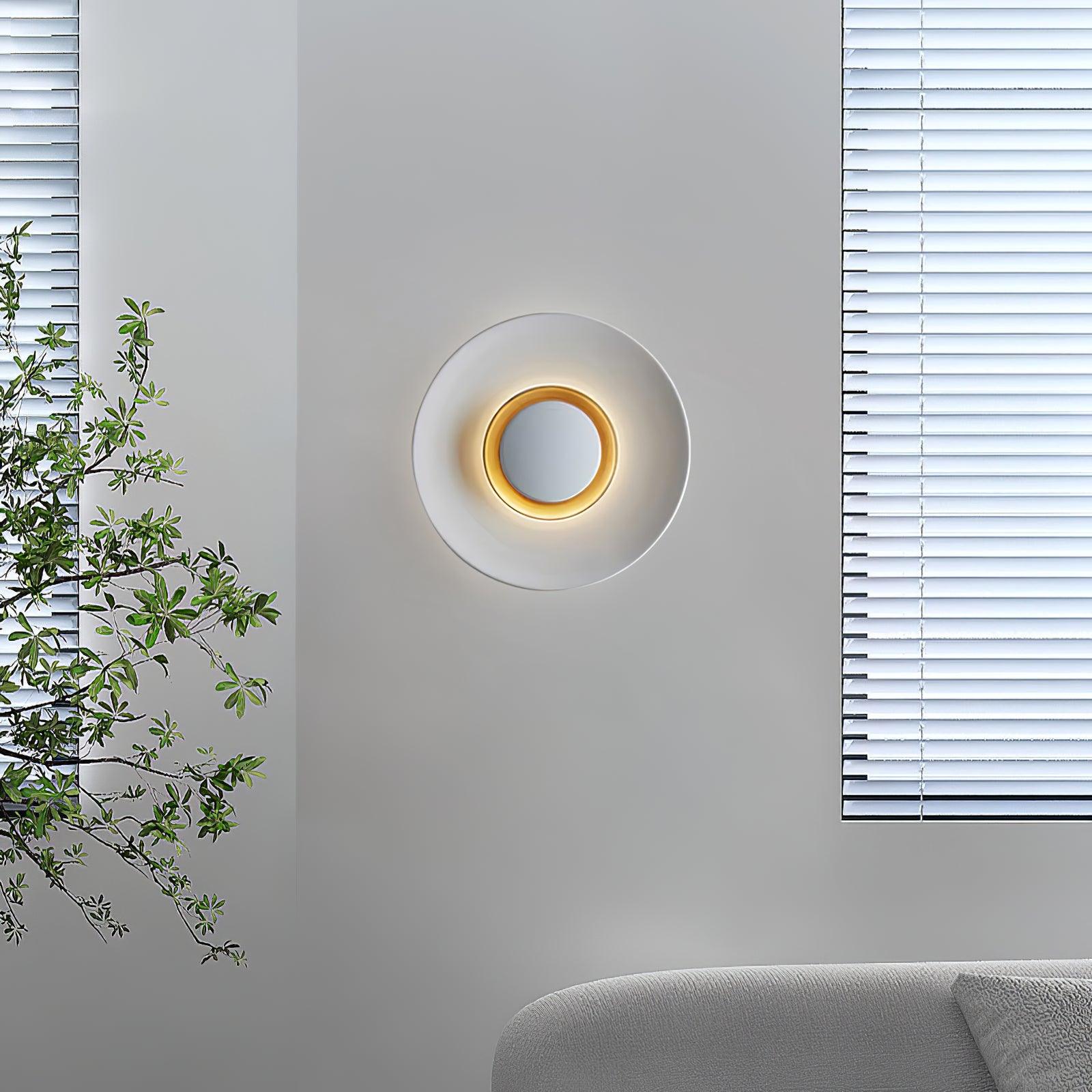 Wall Light Metal Halo Integrated LED Gold Ring Modern Minimalist - Neutralighting