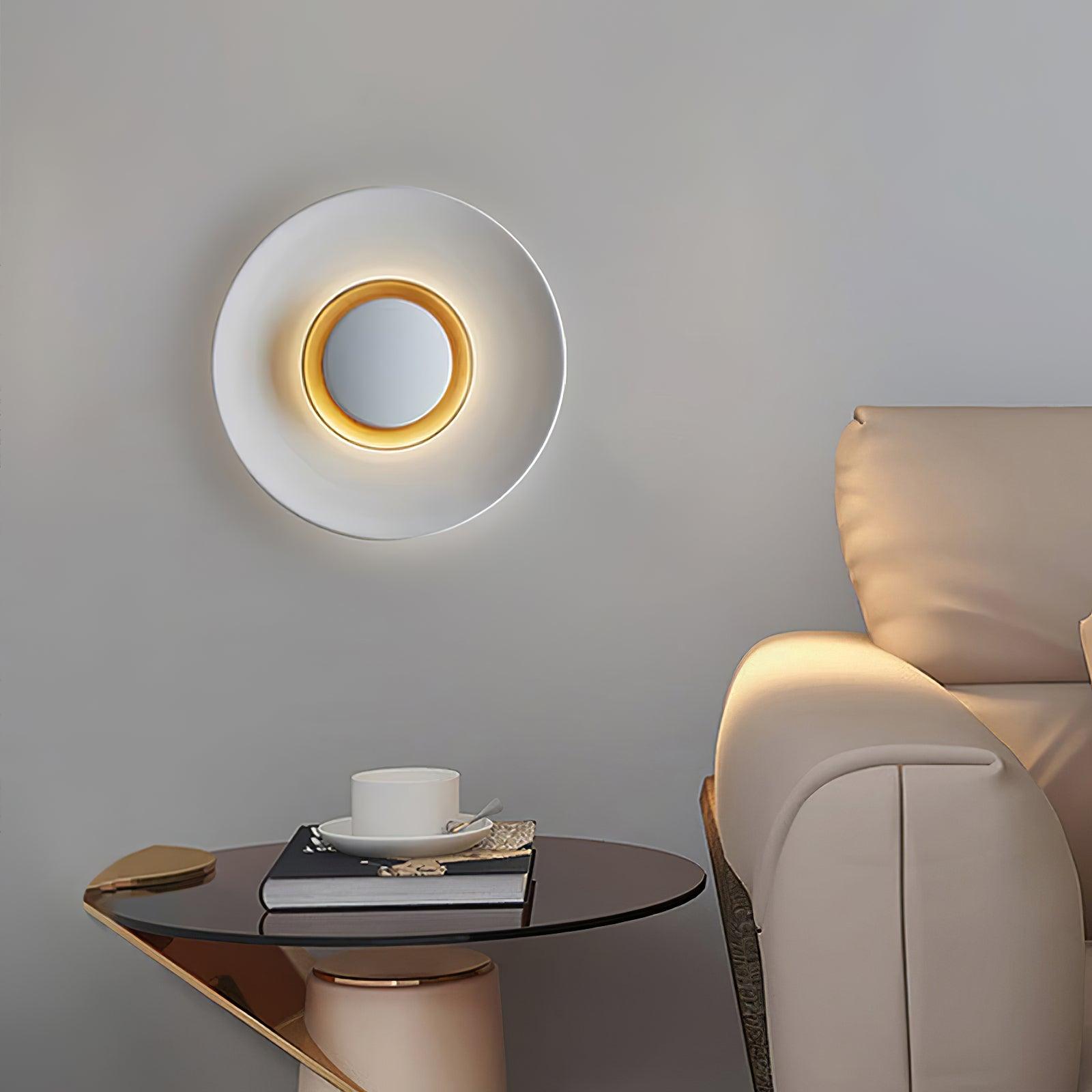 Wall Light Metal Halo Integrated LED Gold Ring Modern Minimalist - Neutralighting