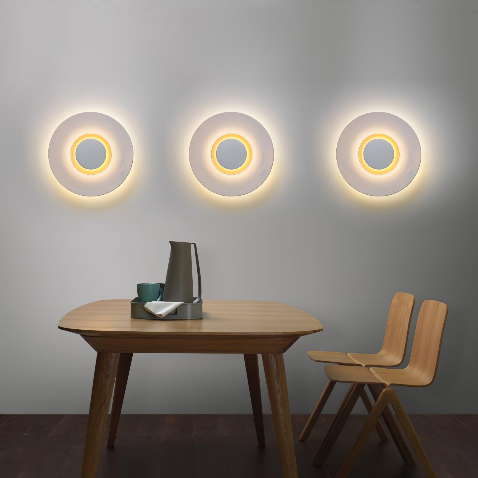 Wall Light Metal Halo Integrated LED Gold Ring Modern Minimalist - Neutralighting