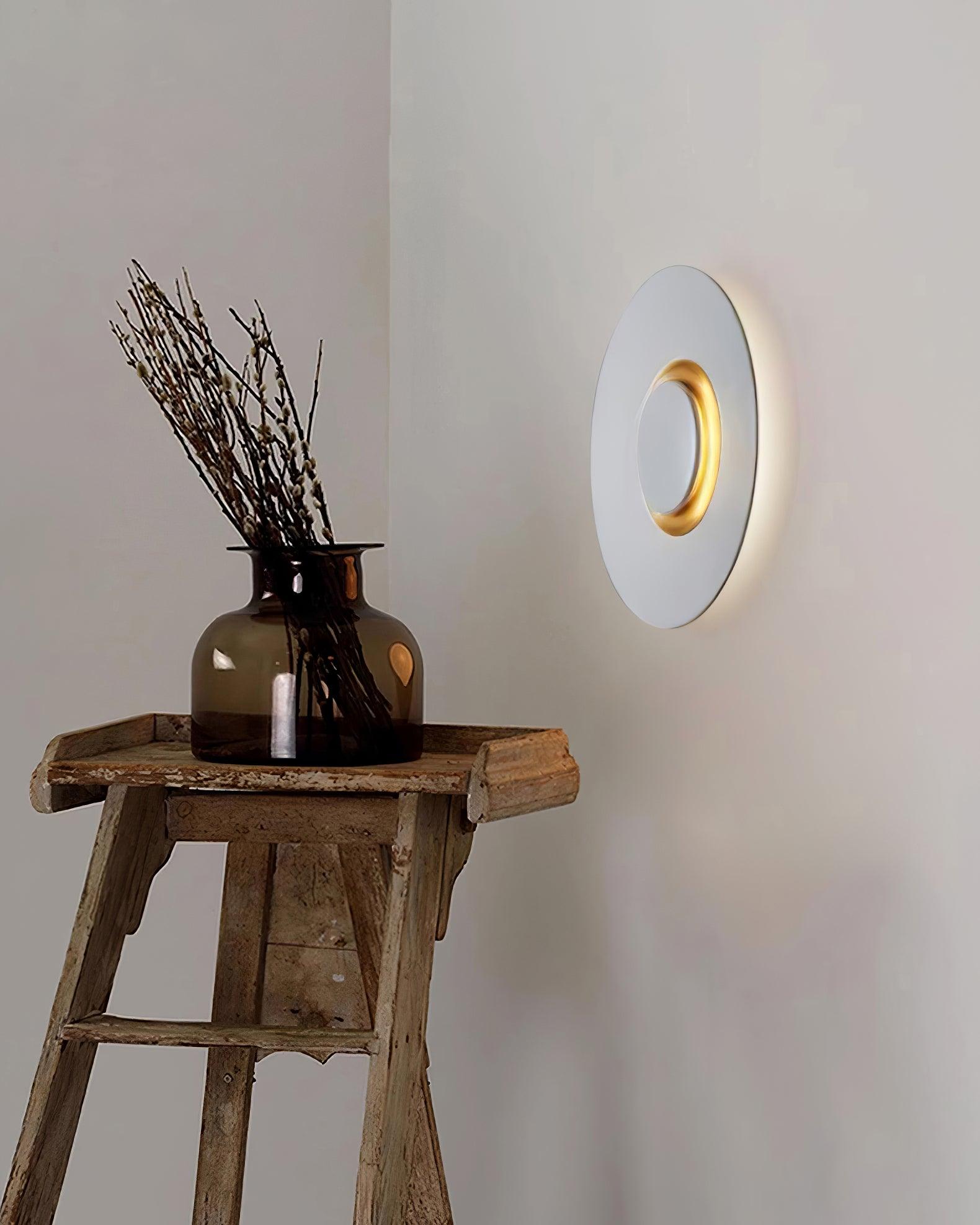 Wall Light Metal Halo Integrated LED Gold Ring Modern Minimalist - Neutralighting