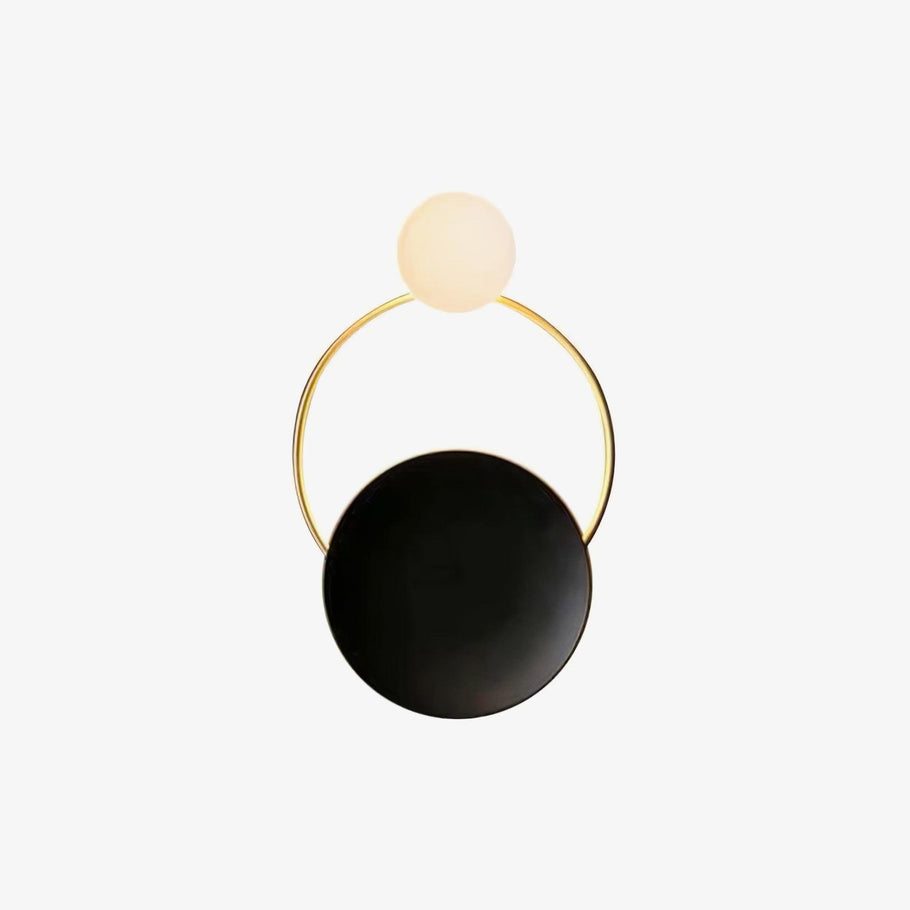 Arisha Modern LED Triple Rings Wall Lamp, Metal/Glass, Gold/Black, Bedroom - Neutralighting