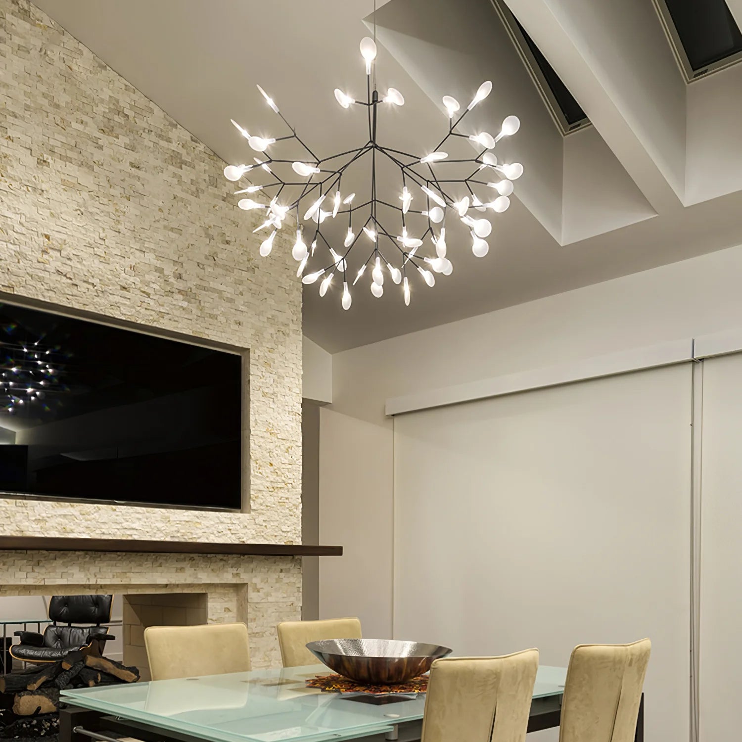 Lior Unique Sputnik Art Deco Firefly Chandelier. Living Room/ Bedroom - Neutralighting