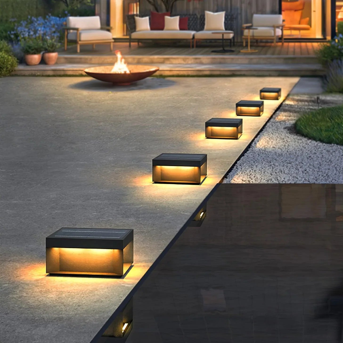 Elow Outdoor Post Lamps Modern Square Solar - Neutralighting