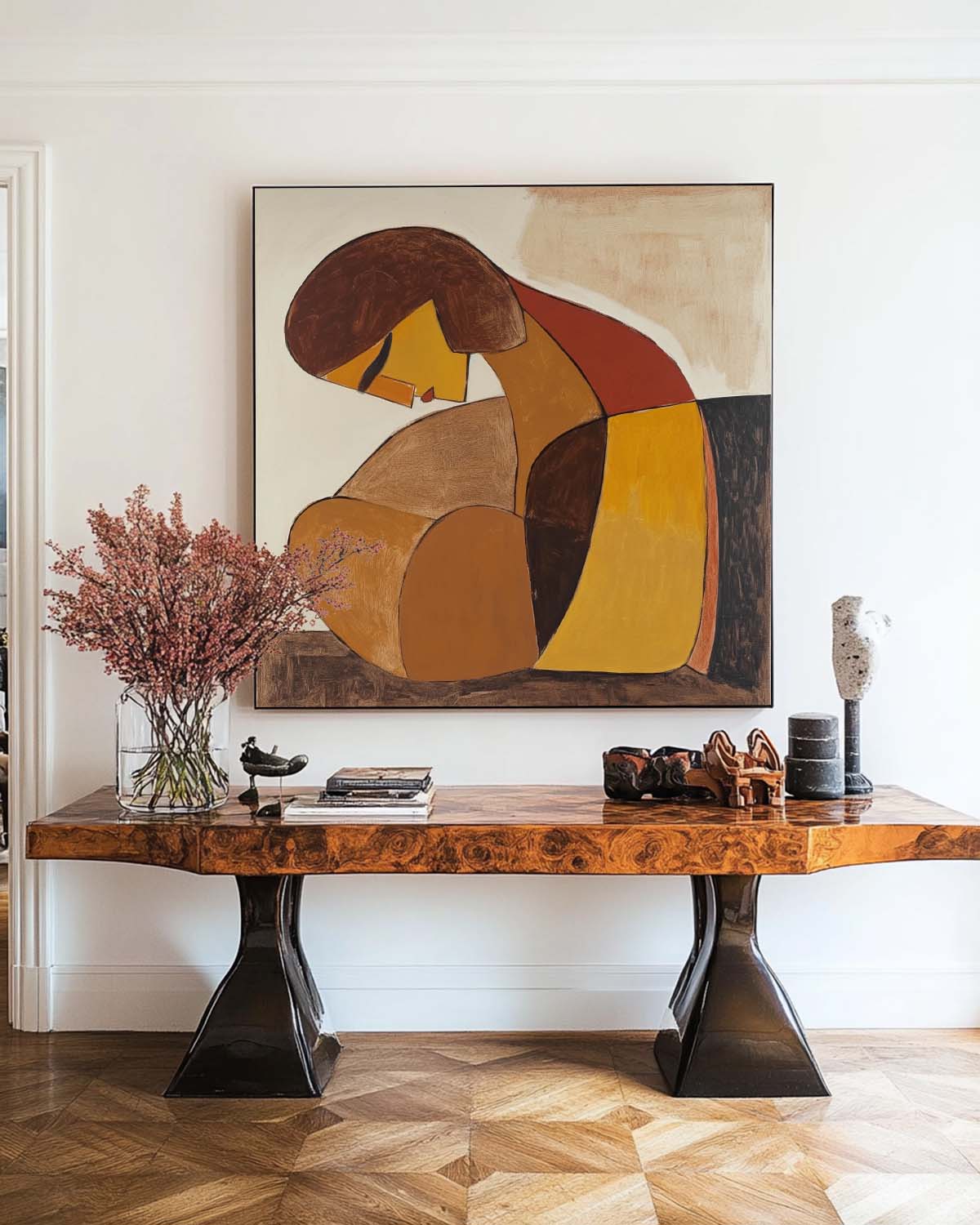 Figure in Warm Earth Tones Oil Painting