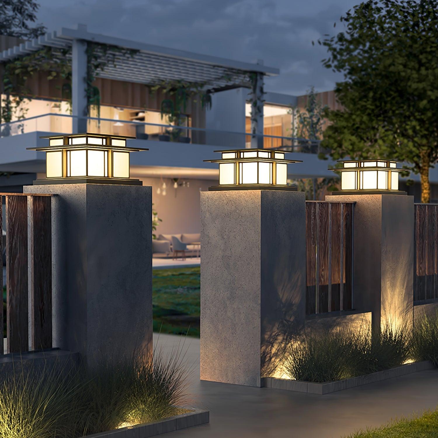 Milo Pillar Solar /HardWire Outdoor Light - Neutralighting