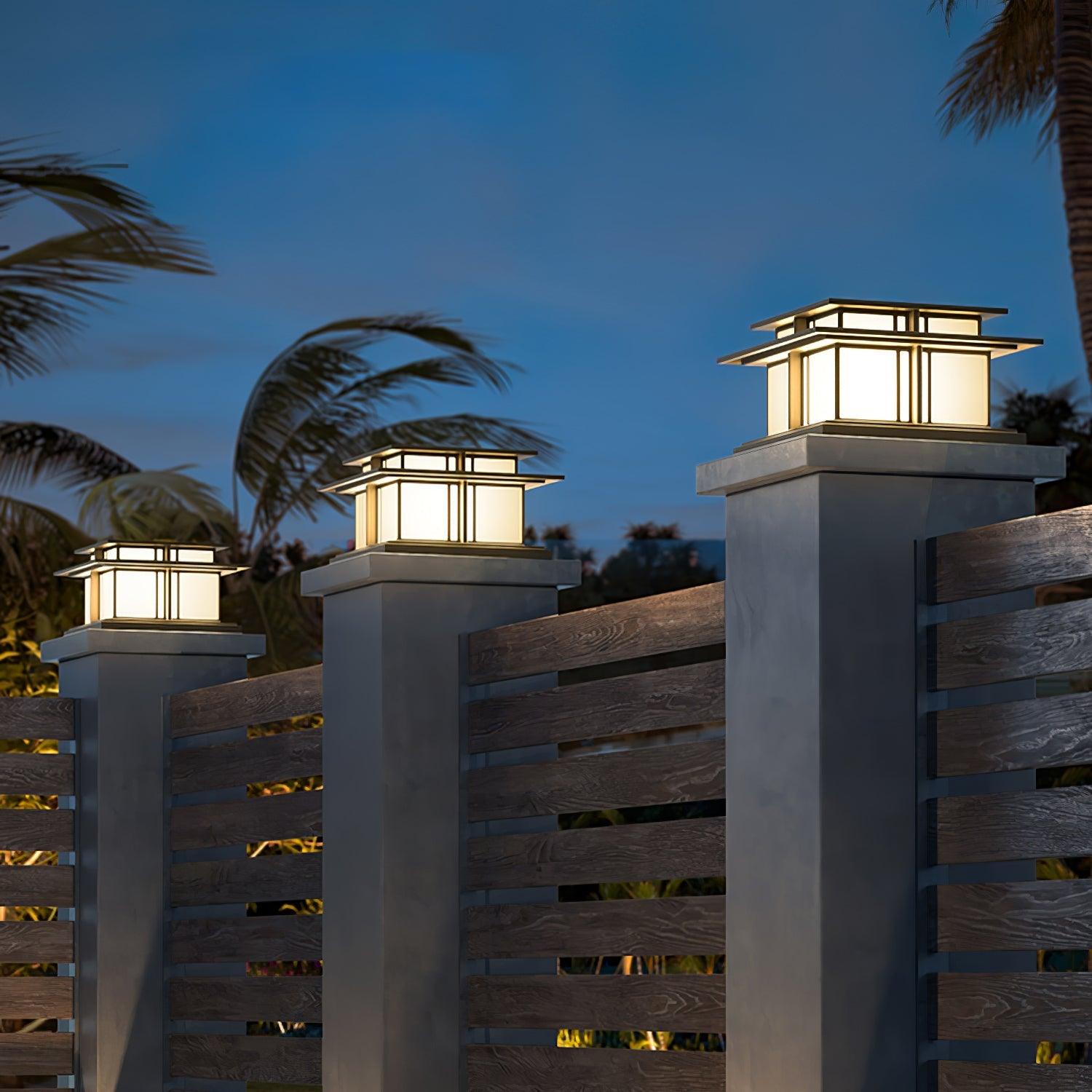 Milo Pillar Solar /HardWire Outdoor Light - Neutralighting