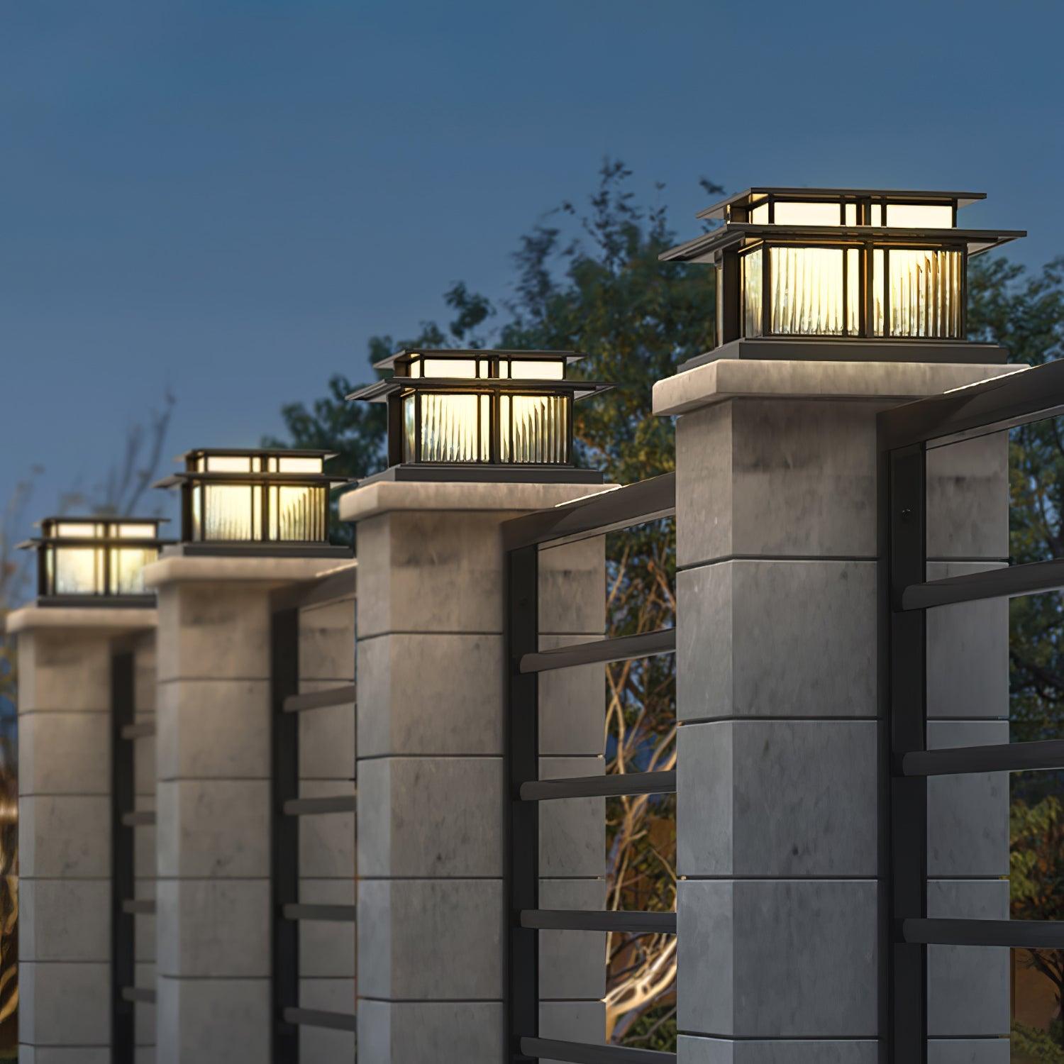 Milo Pillar Solar /HardWire Outdoor Light - Neutralighting