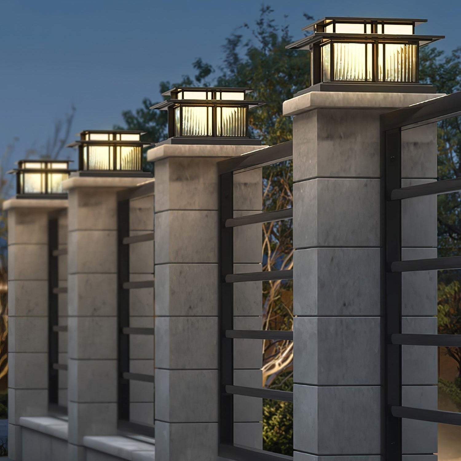 Milo Pillar Solar /HardWire Outdoor Light - Neutralighting