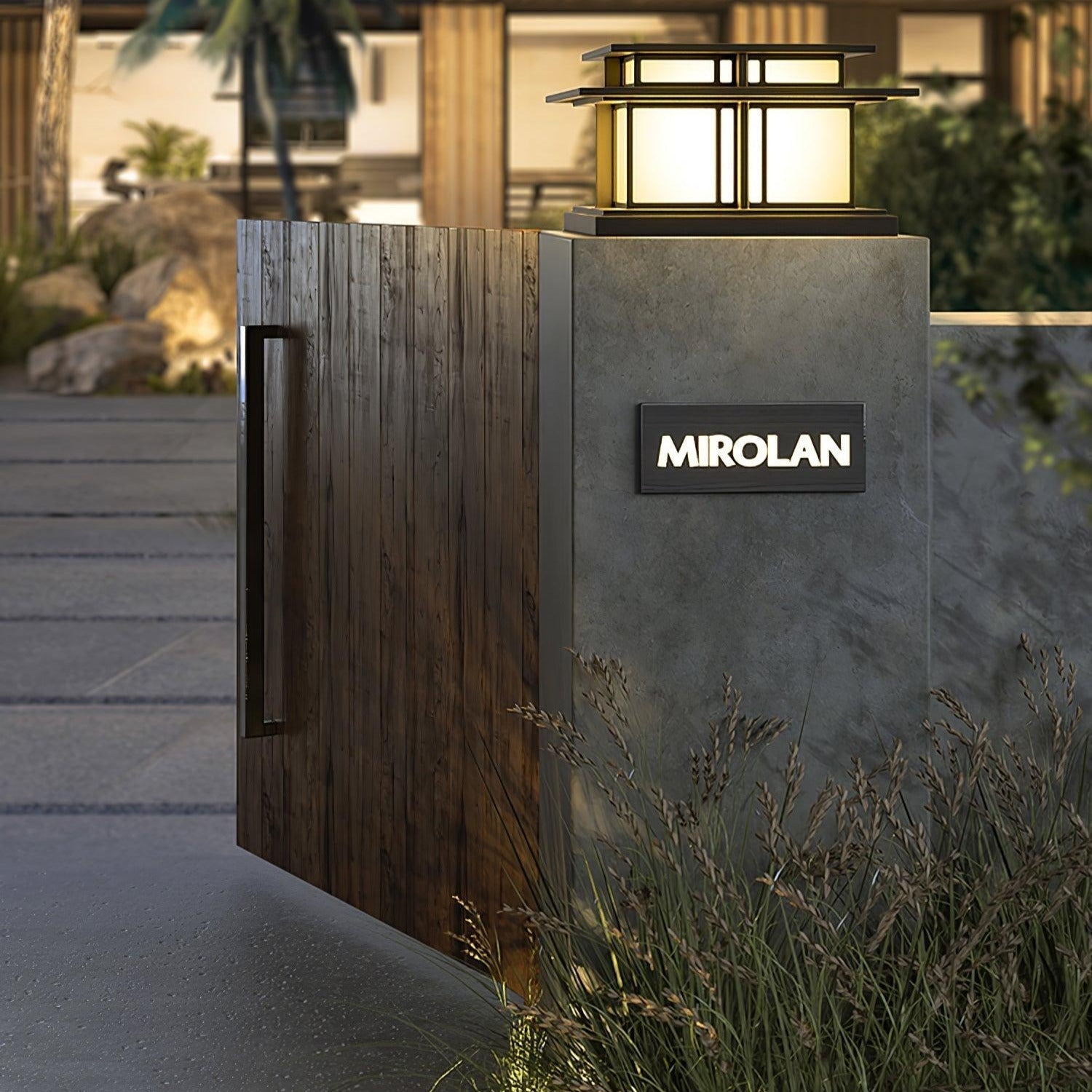 Milo Pillar Solar /HardWire Outdoor Light - Neutralighting