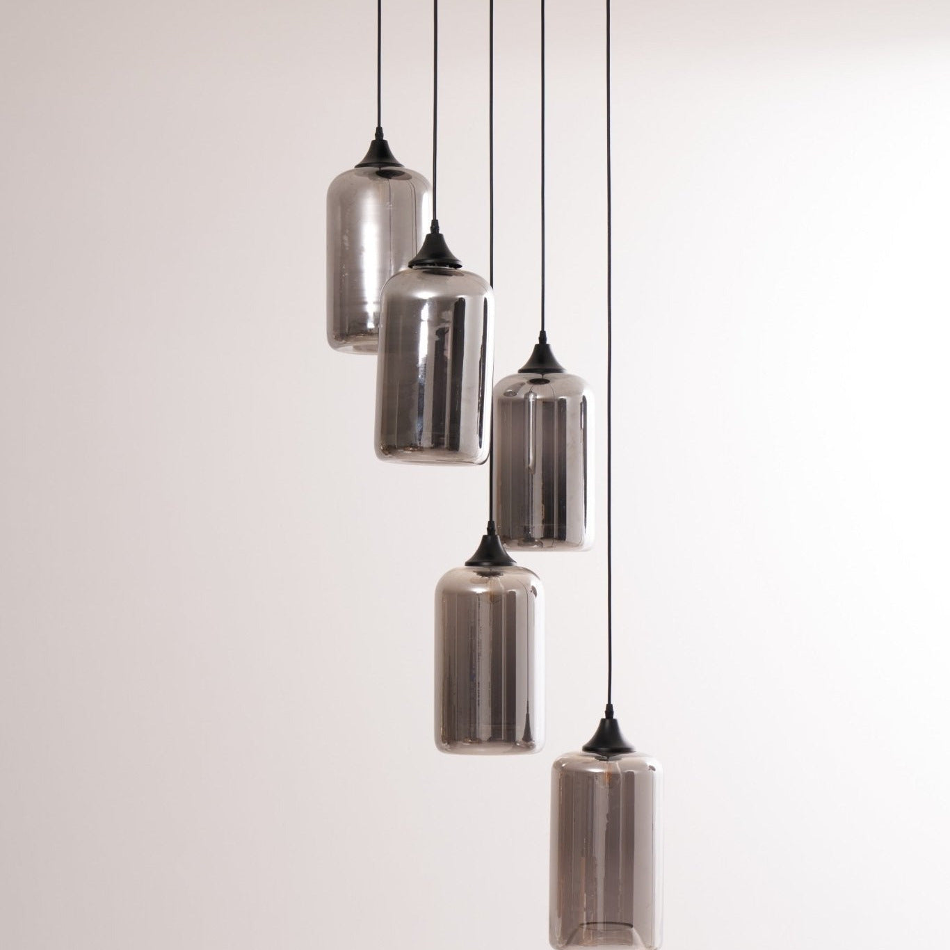 June Minimalist Bottle Glass Pendant Light Smoke Gray - Neutralighting