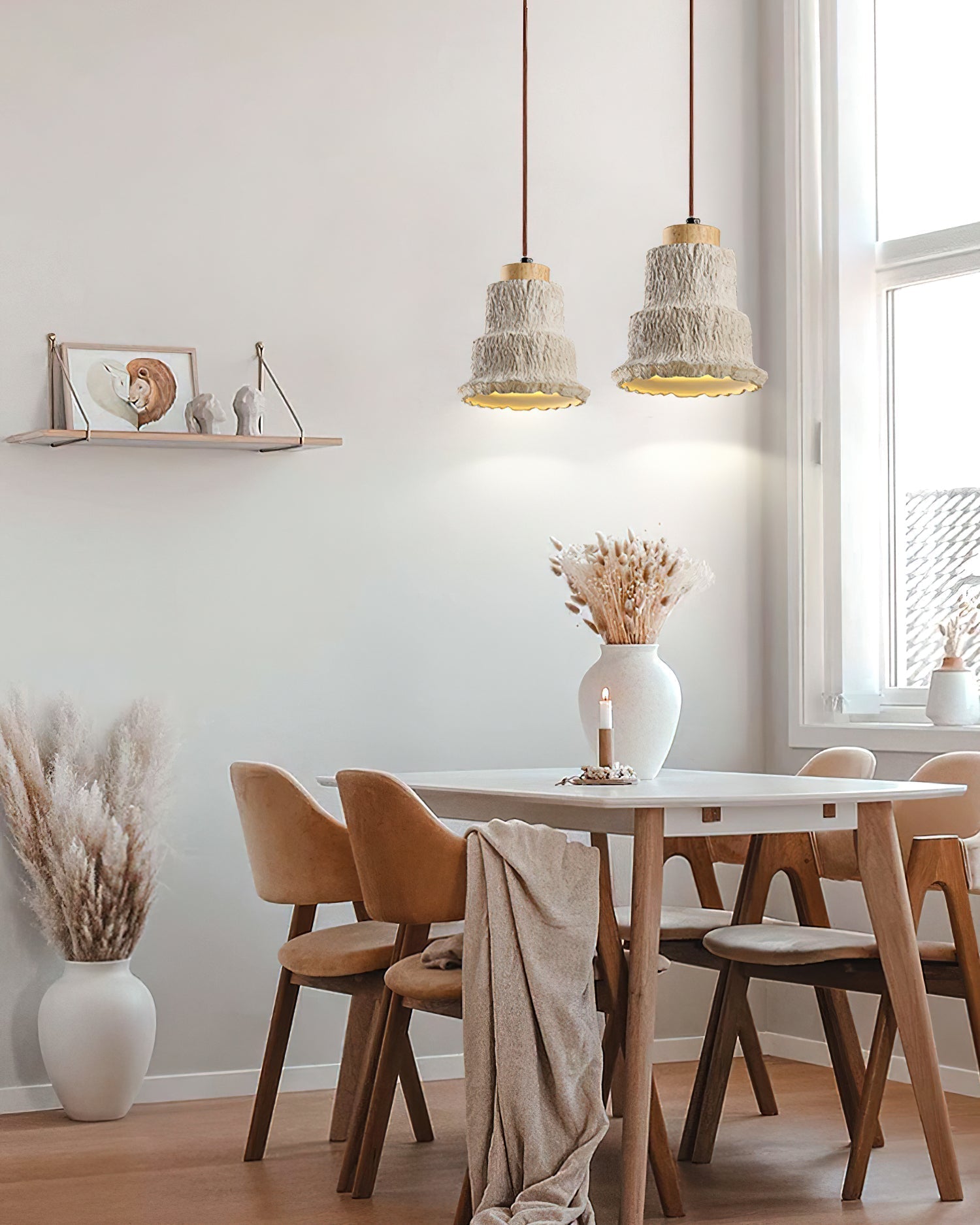 Esilara Tiered Travertine Pendant Light - Neutralighting
