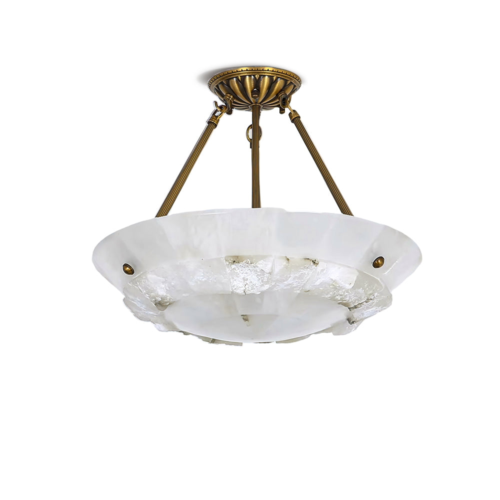 Bowl Pendant Lamp Alabaster Elegance - Neutralighting