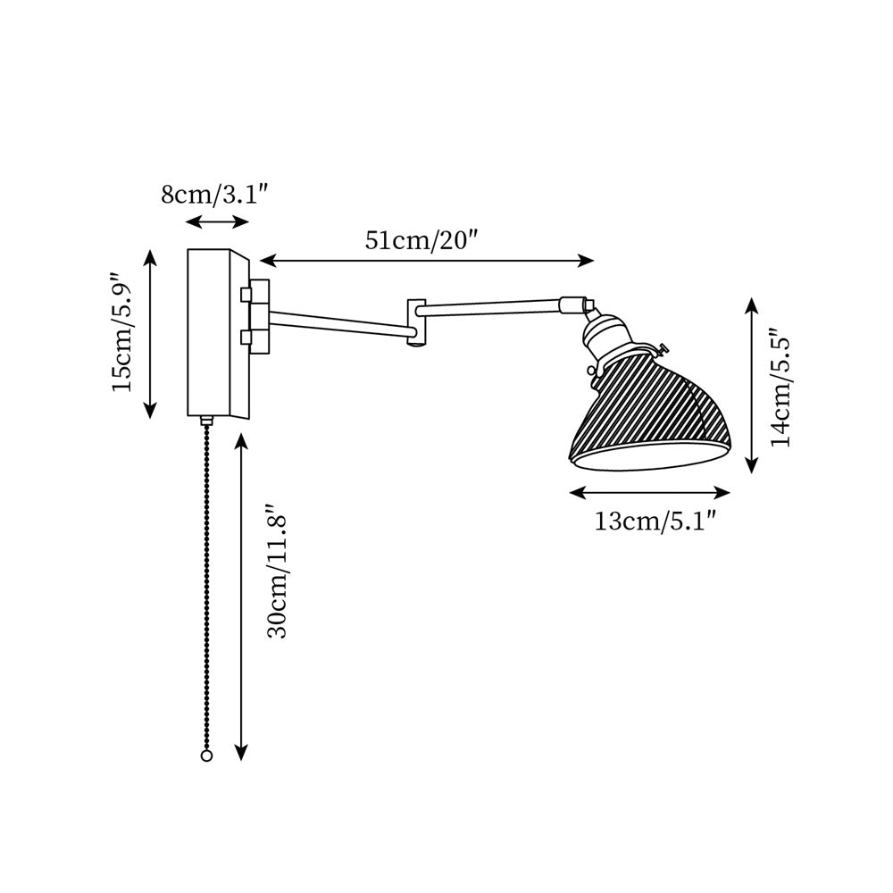 Emeric Adjustable Swing Arm Wall Lamp with Green Glass Shade - Neutralighting