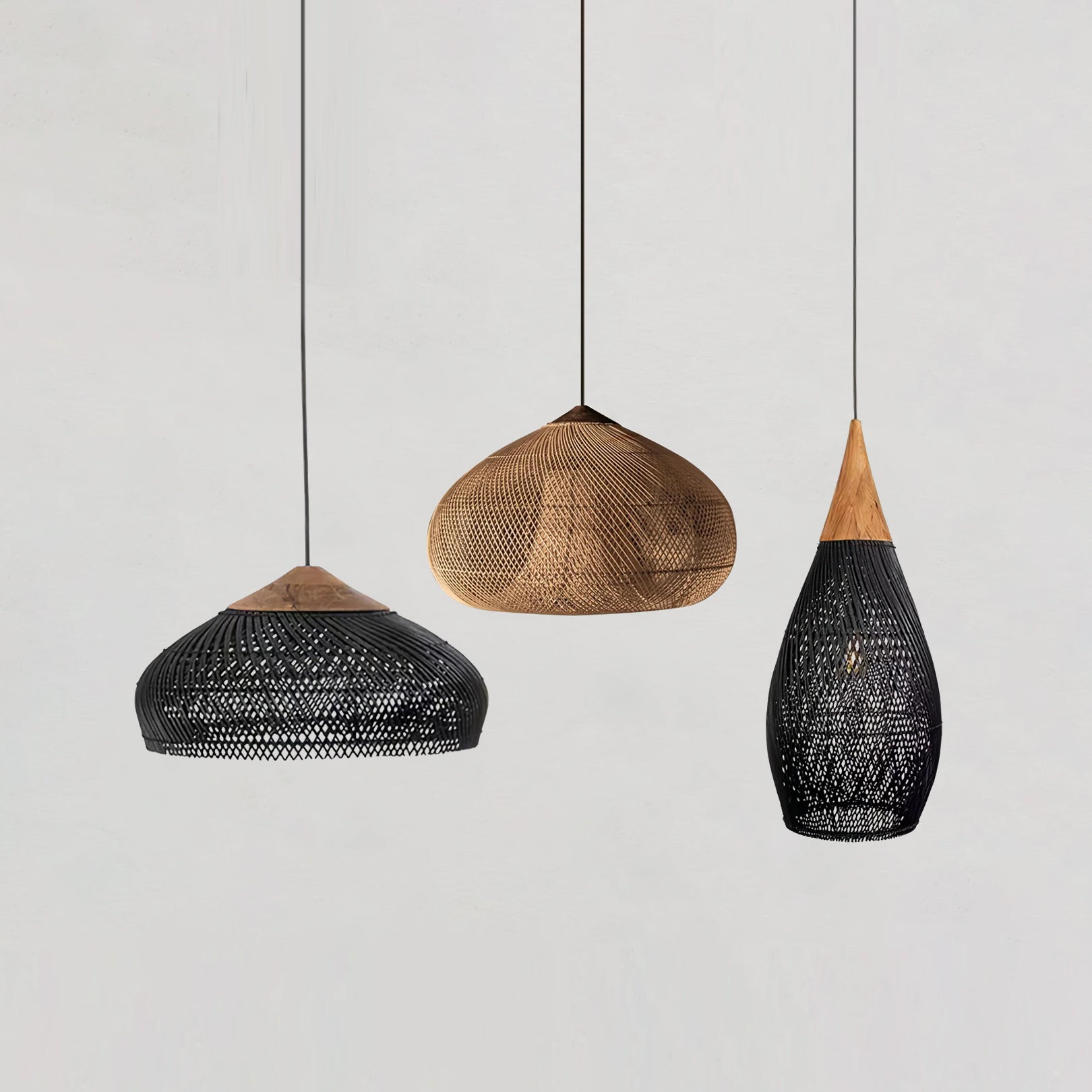 Evelyn Braided Rattan Livingroom Pendant Lamp - Neutralighting
