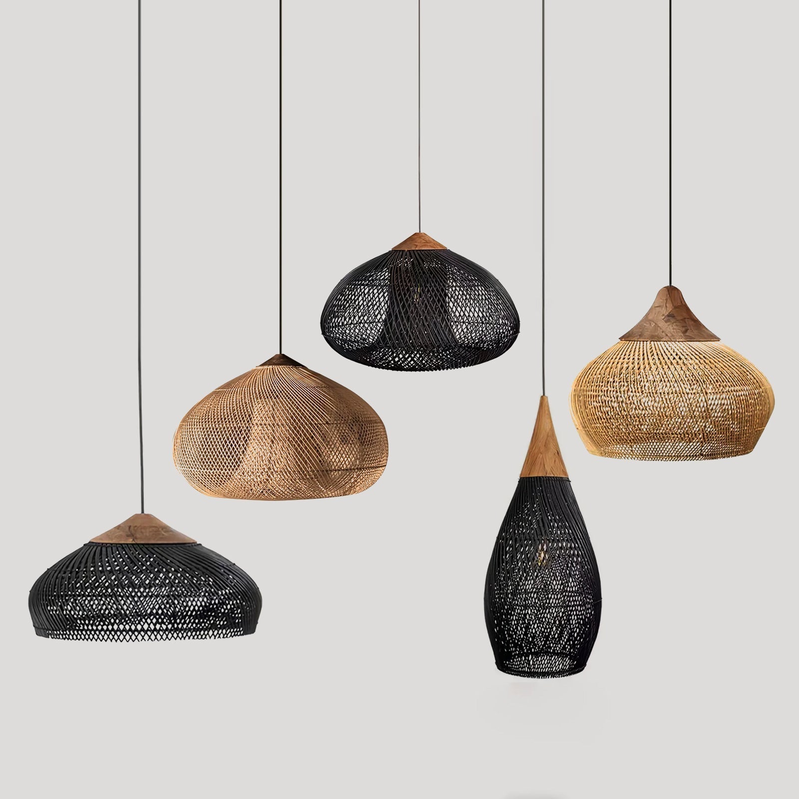 Evelyn Braided Rattan Livingroom Pendant Lamp - Neutralighting