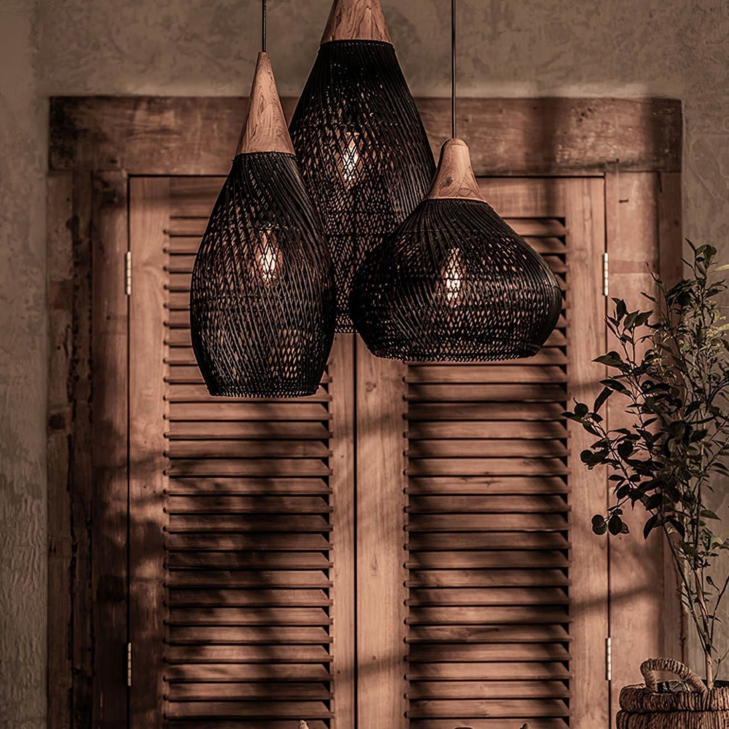 Evelyn Braided Rattan Livingroom Pendant Lamp - Neutralighting